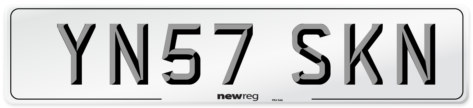 YN57 SKN Number Plate from New Reg